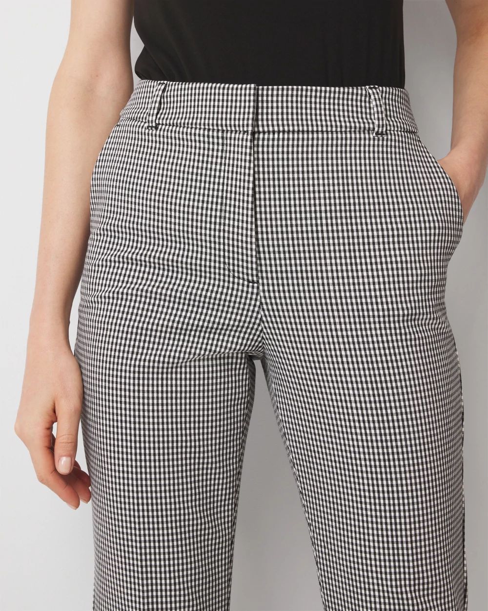 WHBM® Elle Slim Ankle in Gingham | White House Black Market